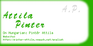 attila pinter business card