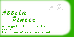 attila pinter business card